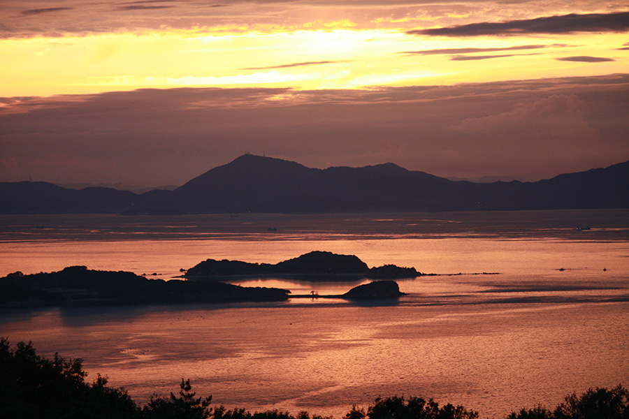オリビアン小豆島　夕陽丘ホテル　夕陽フォト