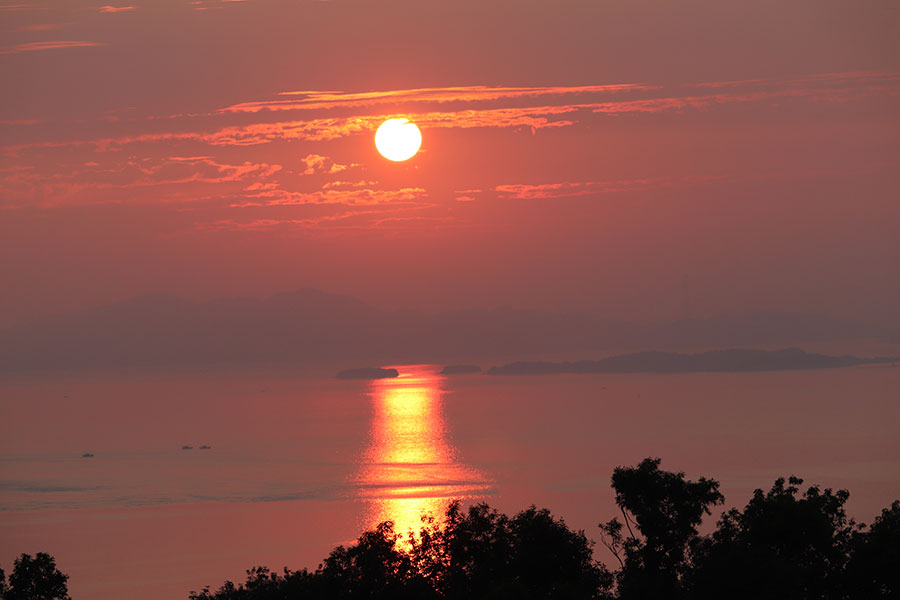 オリビアン小豆島　夕陽丘ホテル　夕陽フォト